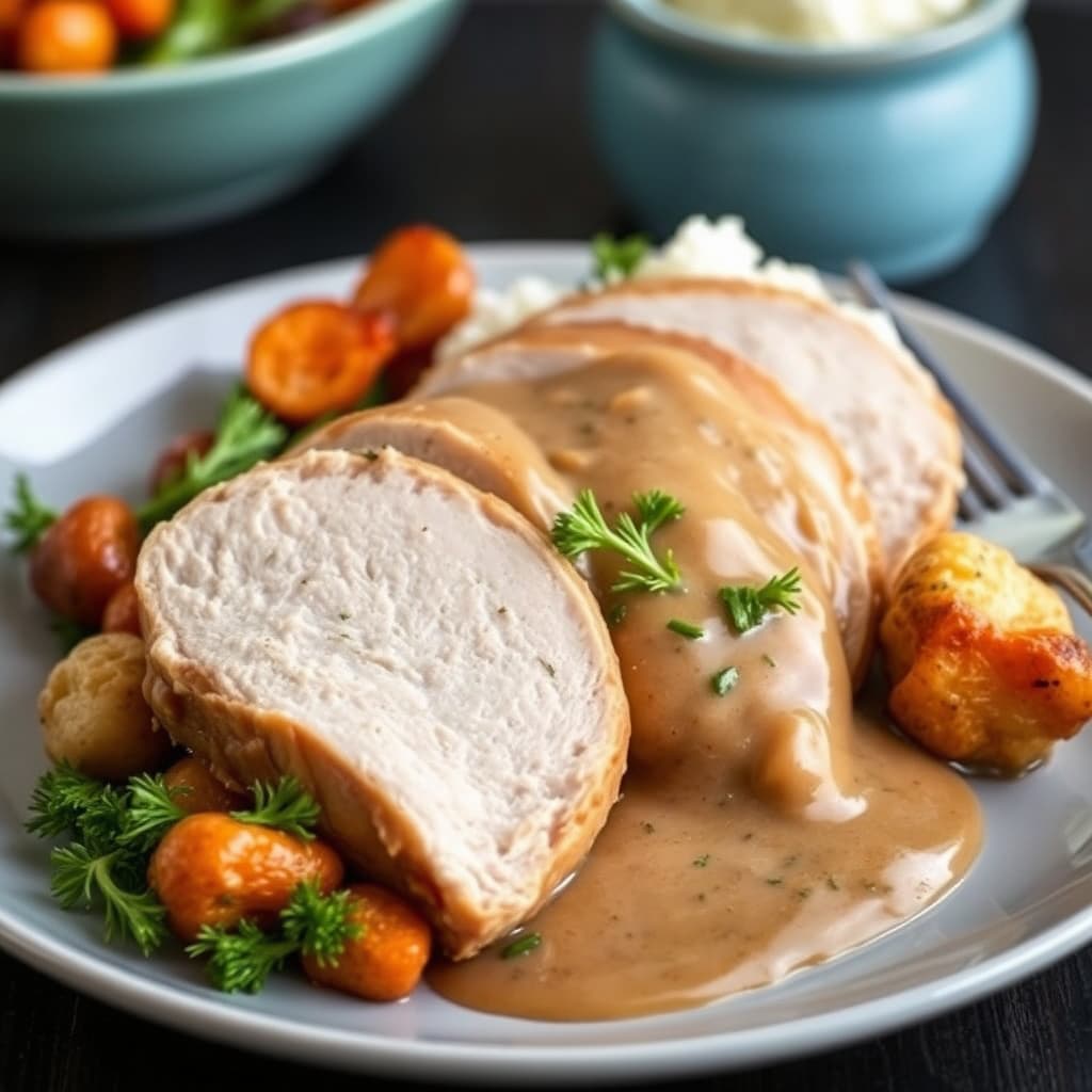 Kalkunbryst med saus