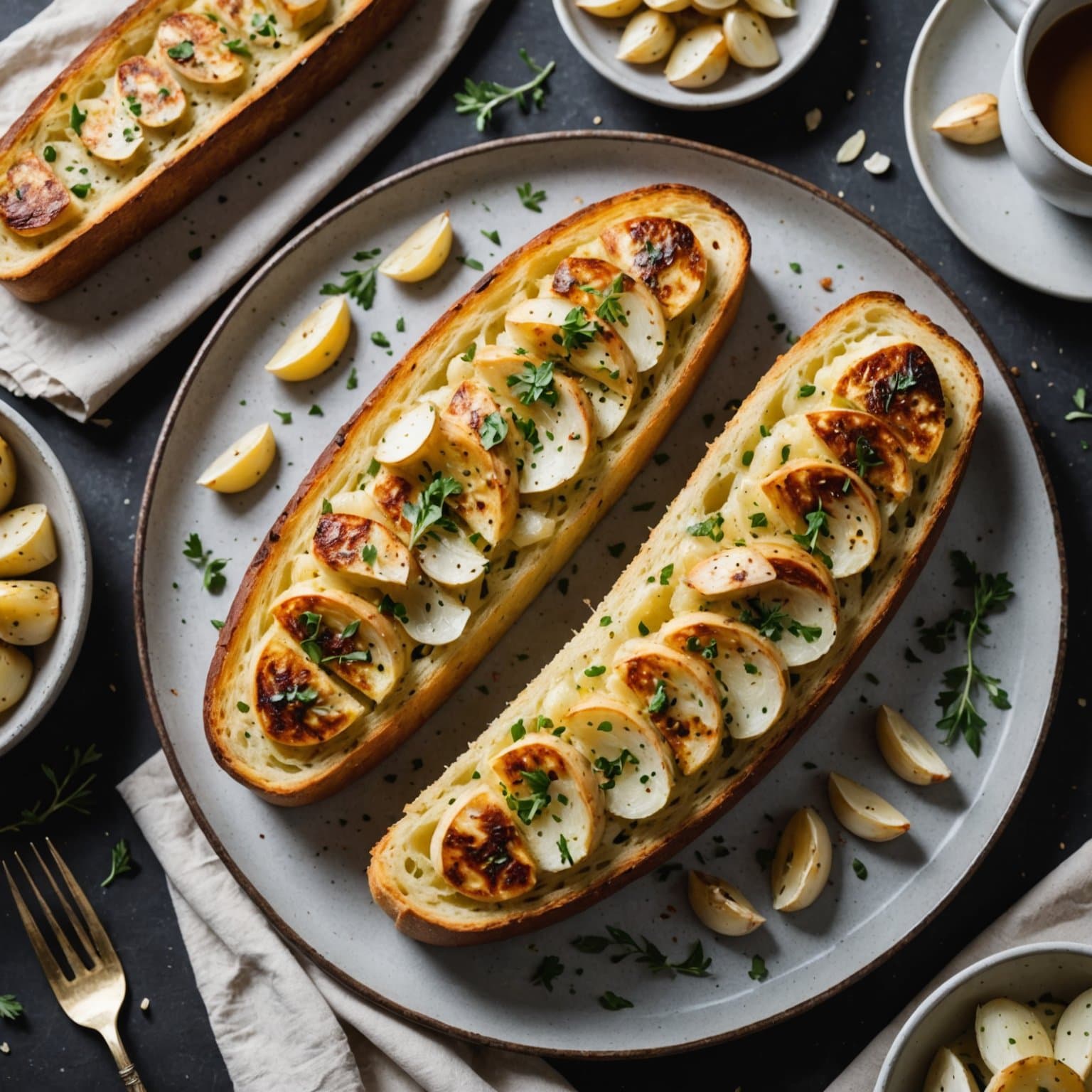 Ristet hvitløksbrød