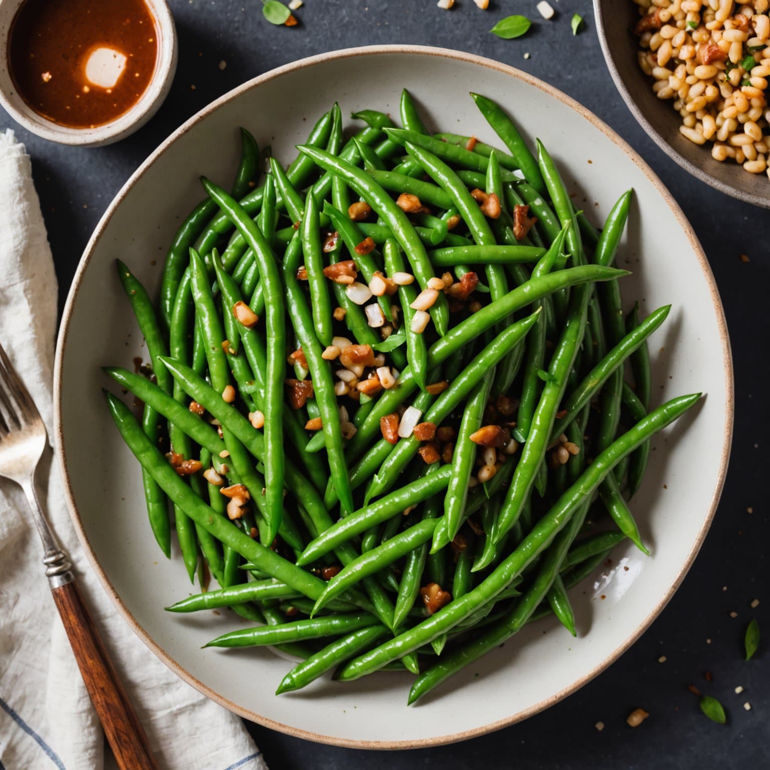 Stekte grønne bønner