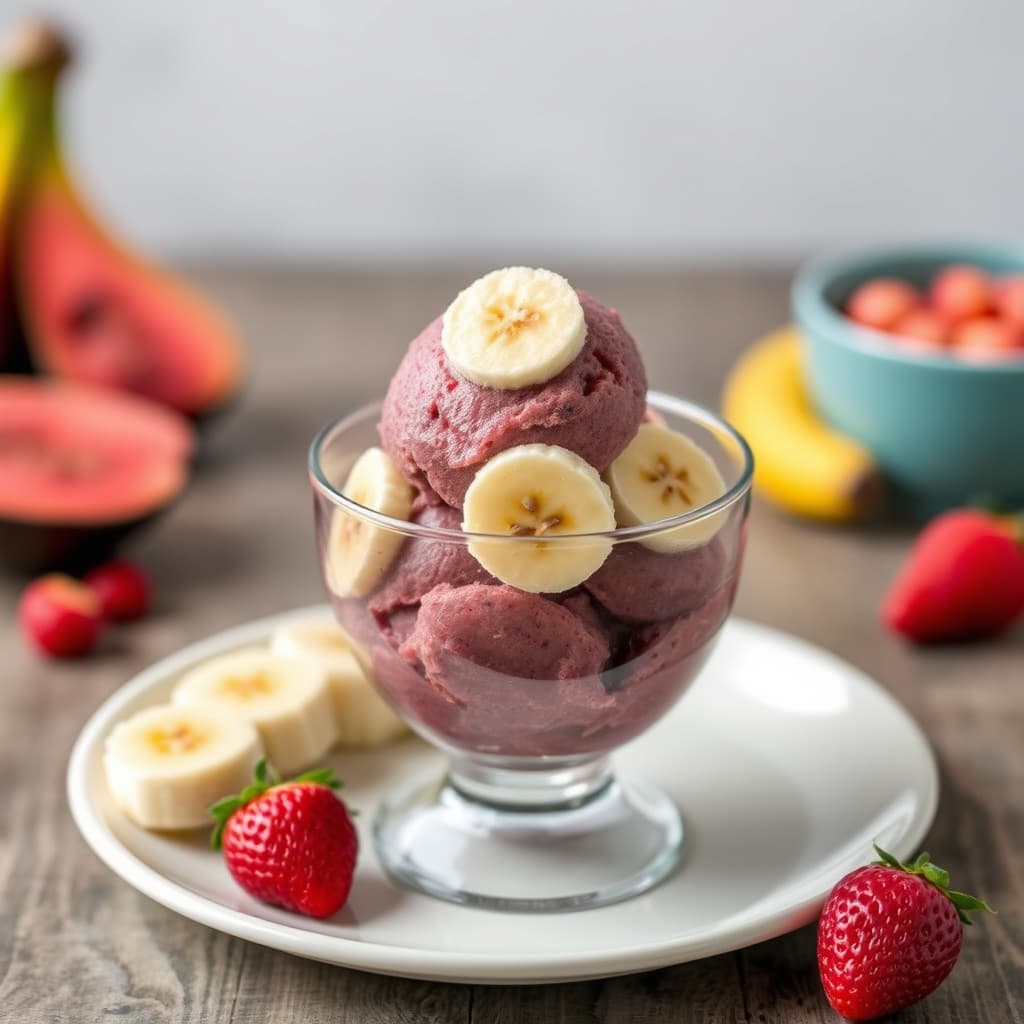 Acai-banan sorbet