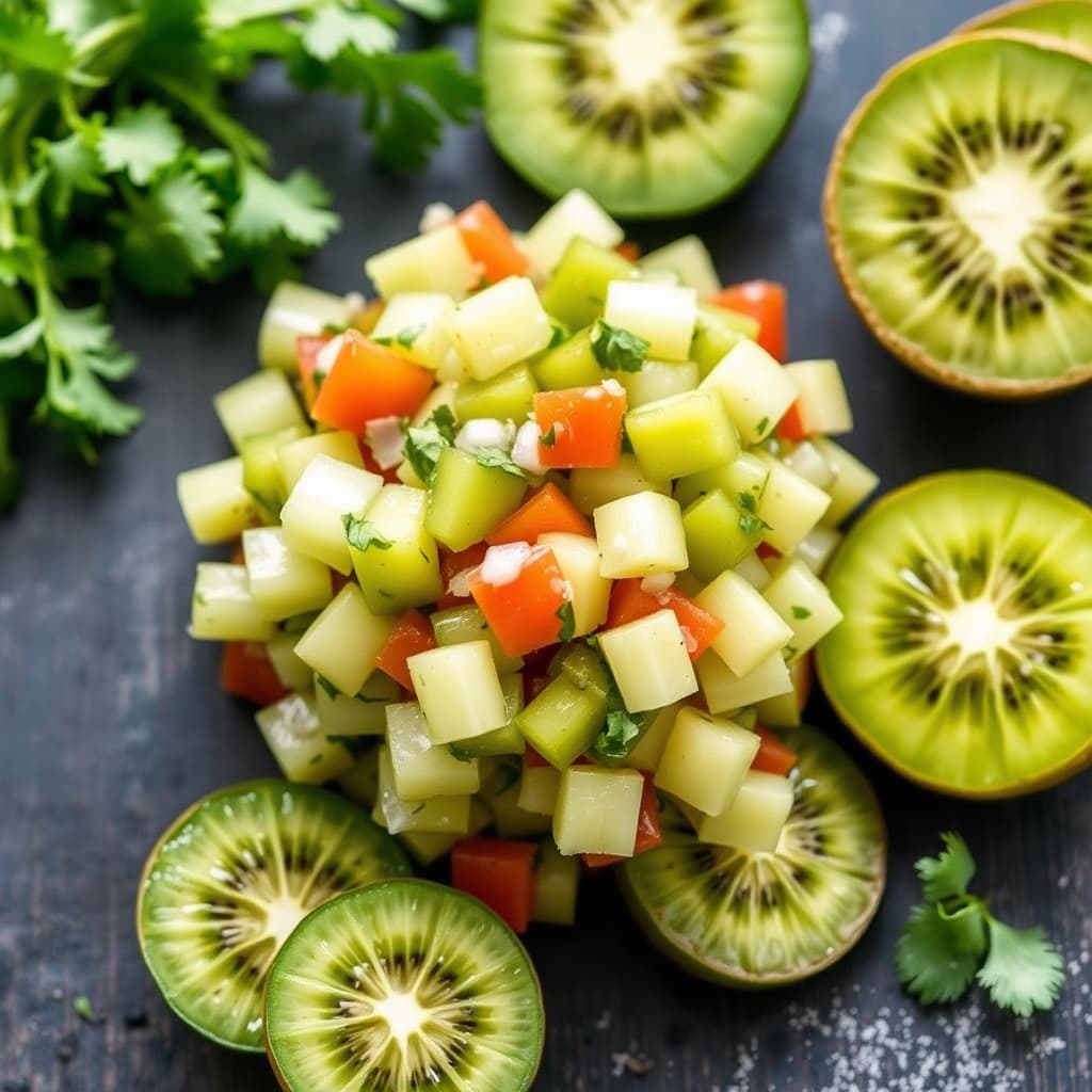 Agurk- og kiwi-salsa