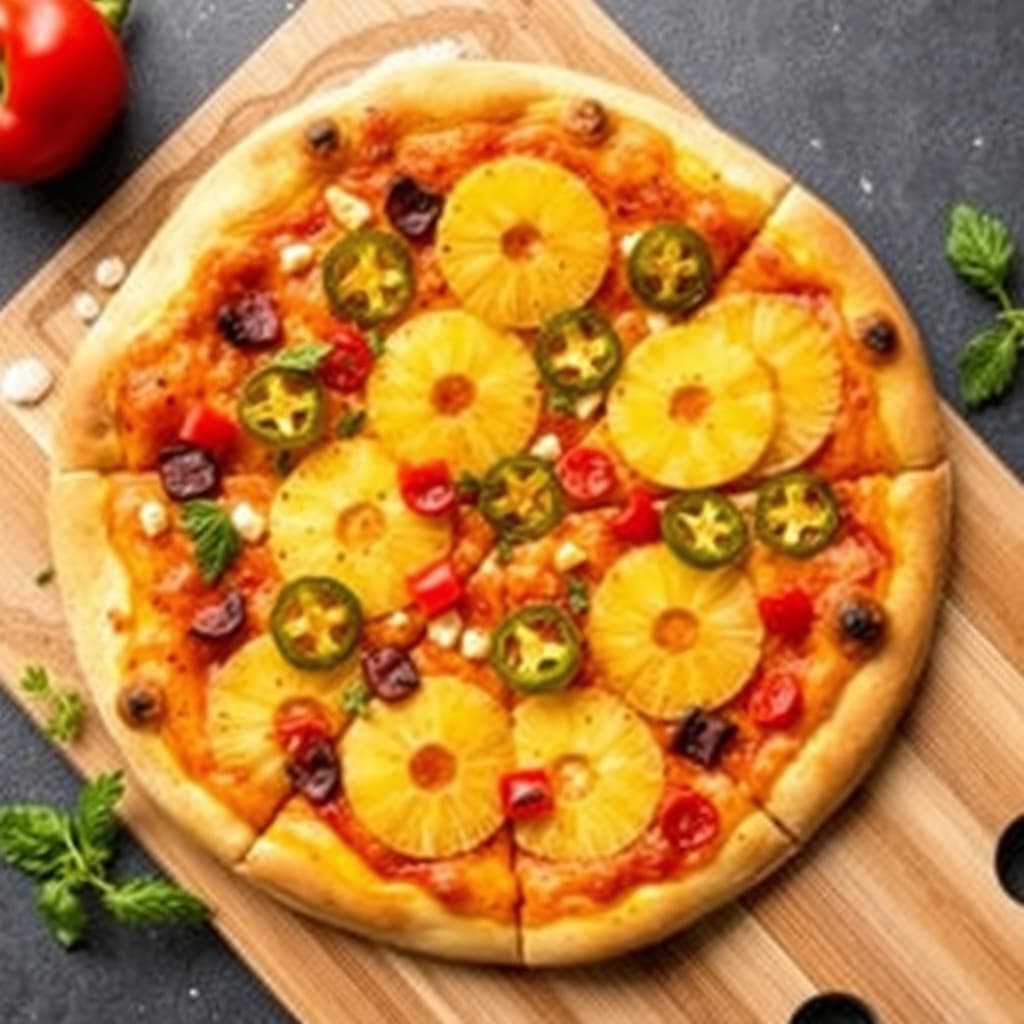 Ananas- og jalapeopizza