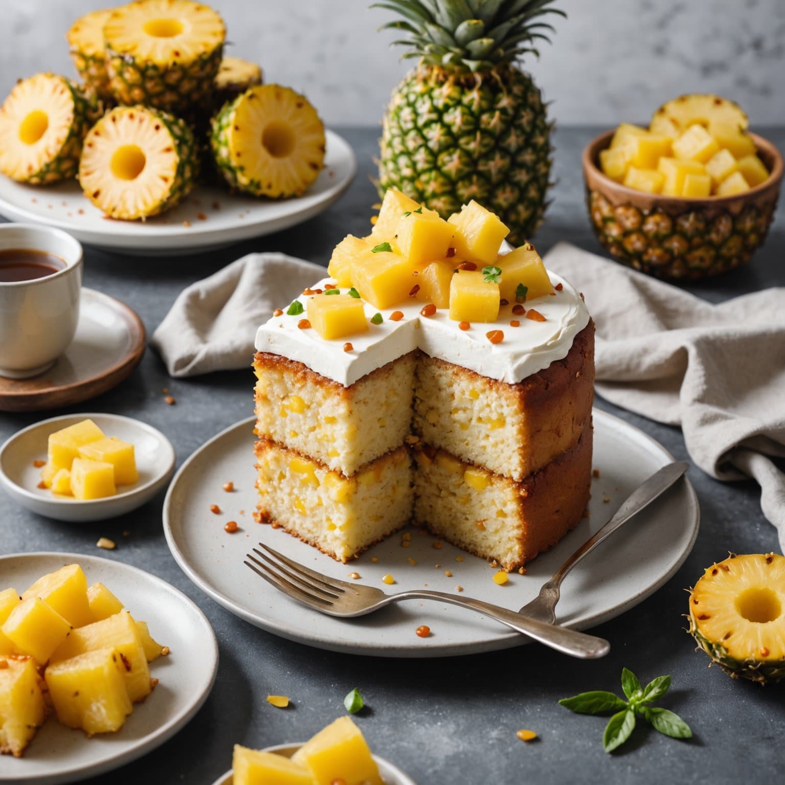 Ananas Poke-kake