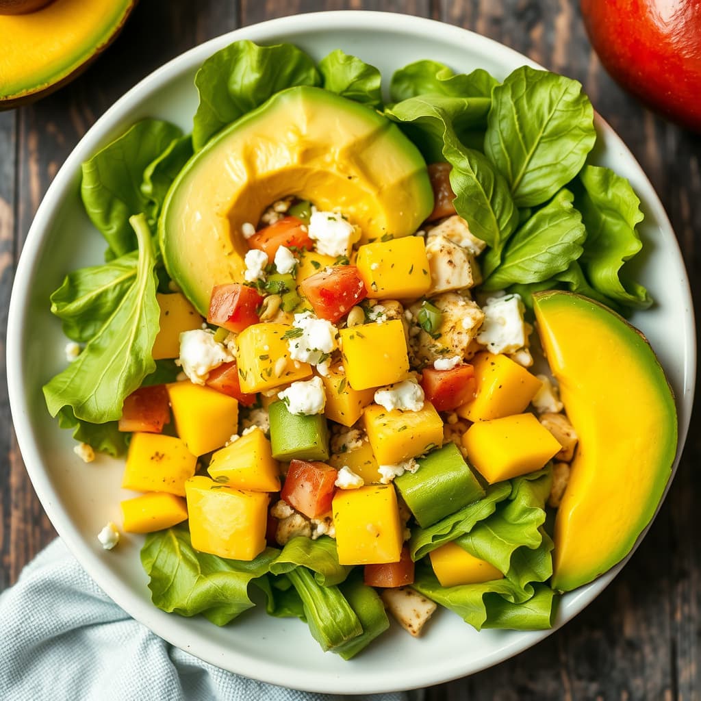 Avocado- og mangosalat