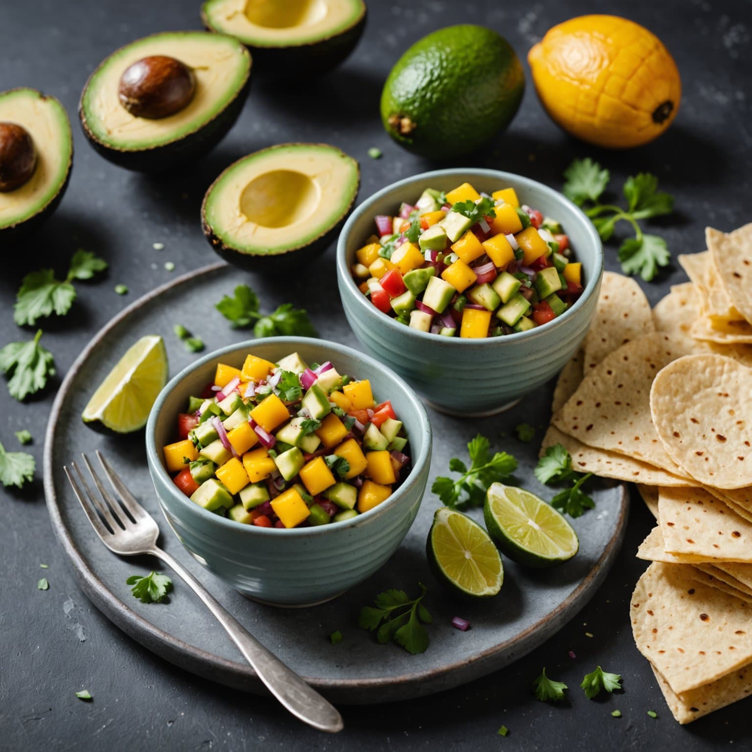 Avocado- og mangosalsa