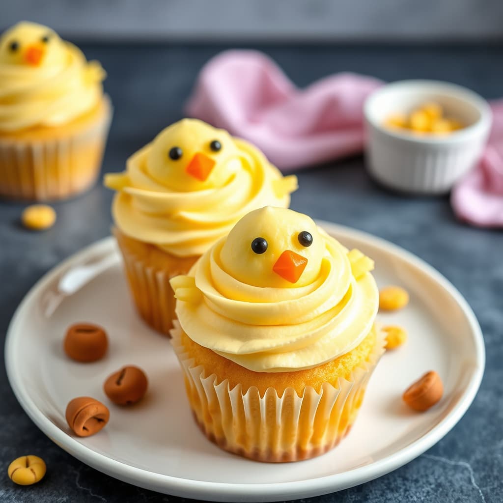 Baby kyllingcupcakes