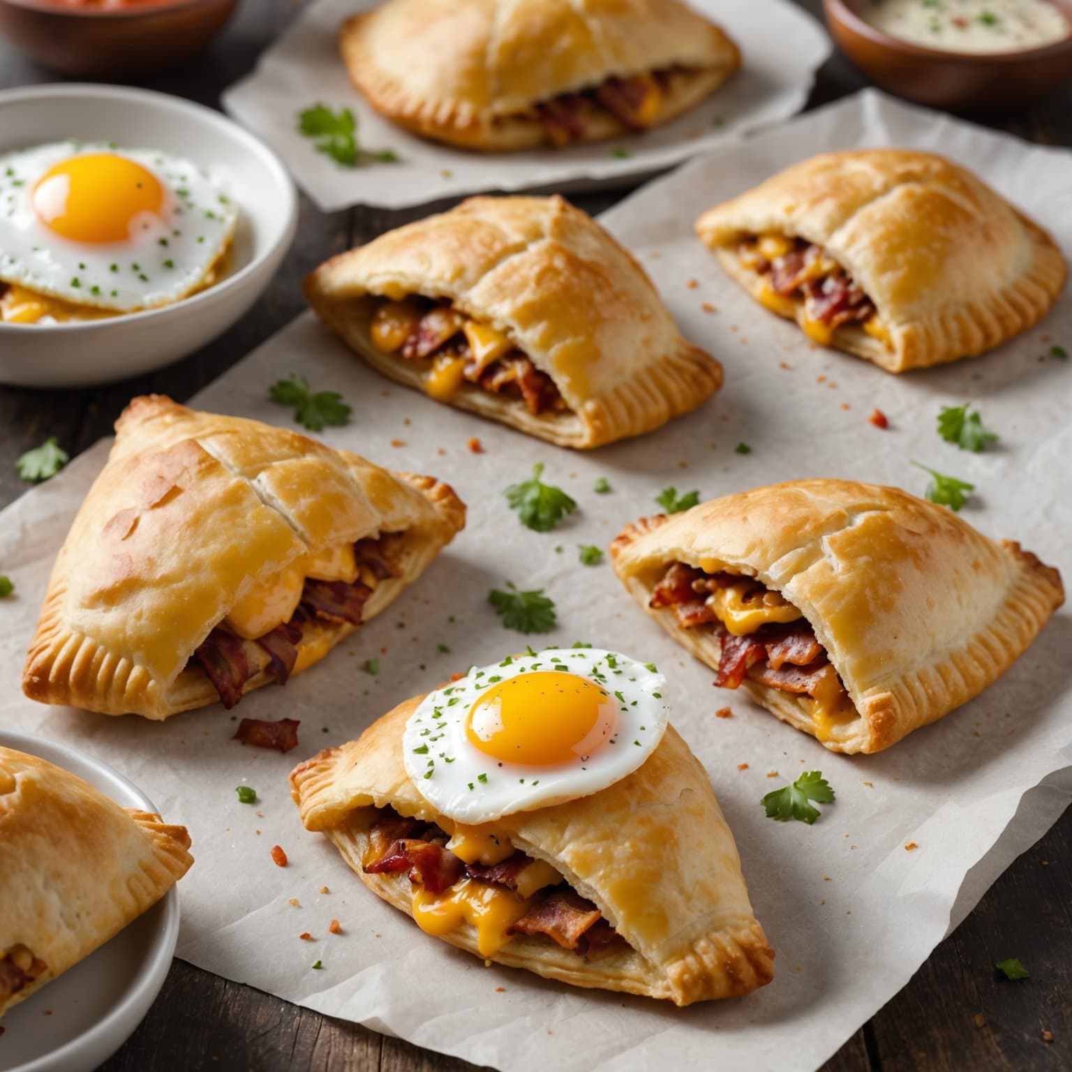 Bacon- og eggempanadas