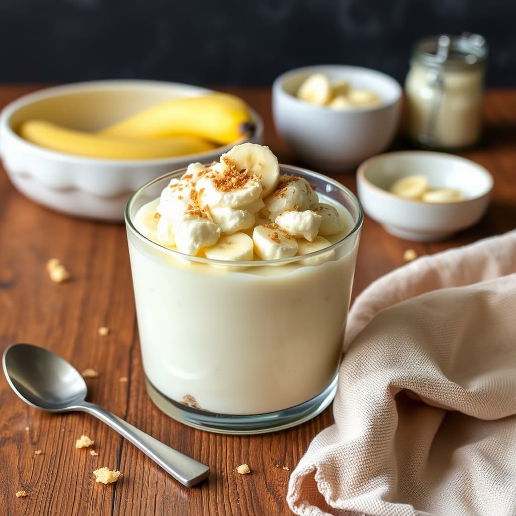 Banan- og kokospudding