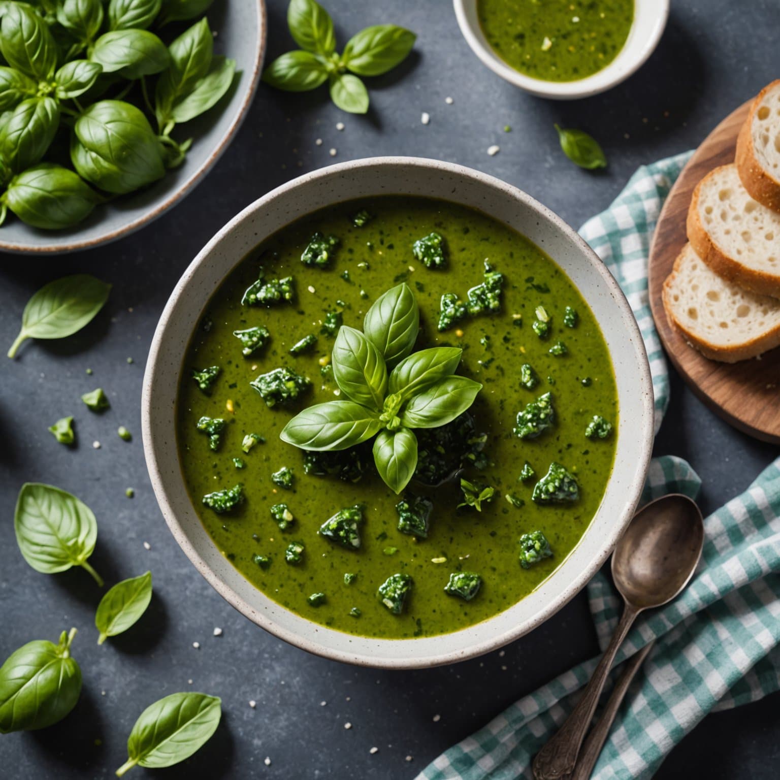 Basilikum- og myntsaus