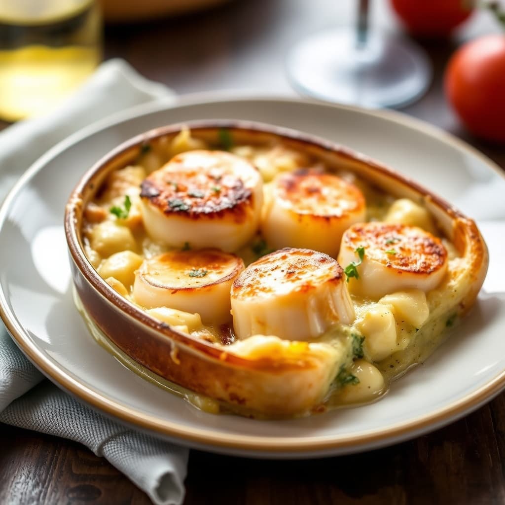 Bay Scallop Gratin