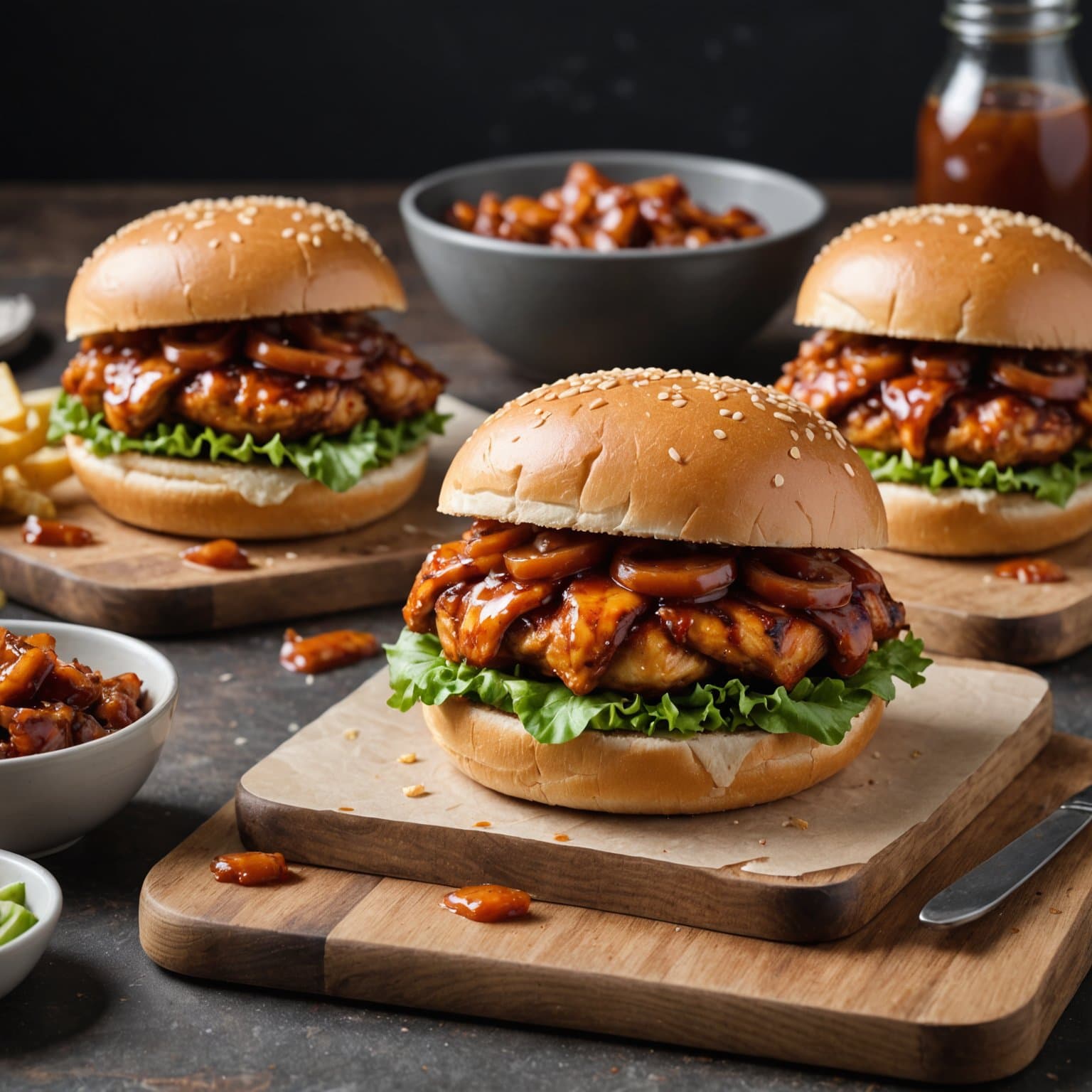 BBQ kyllingsandwiches