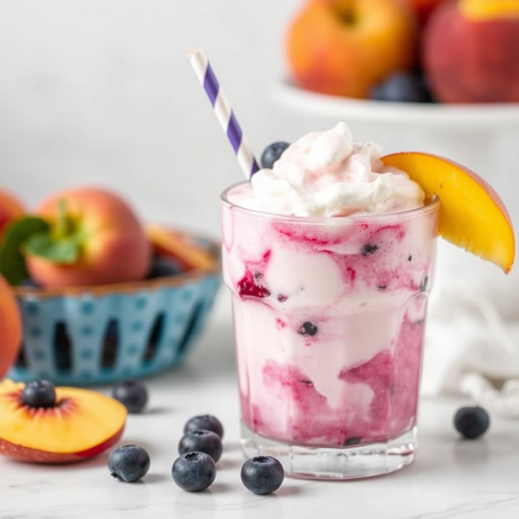 Blåbær- og ferskefloat