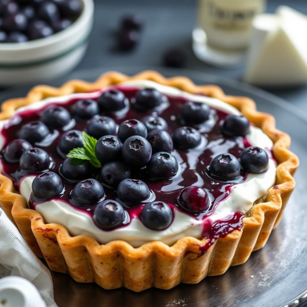 Blåbær-sambuca pai