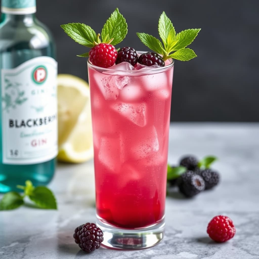 Blackberry-Gin Fizz