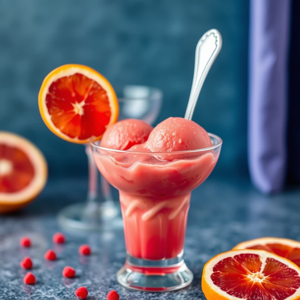 Blodappelsinsorbet