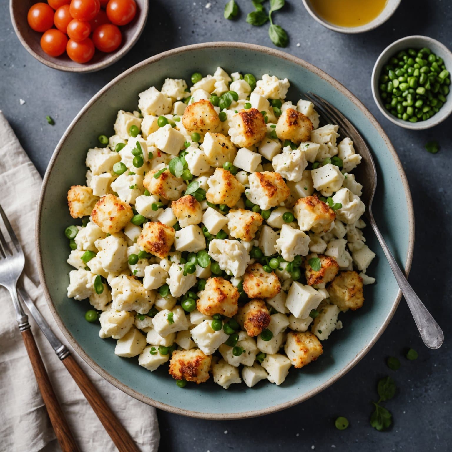 Blomkål- og potetsalat