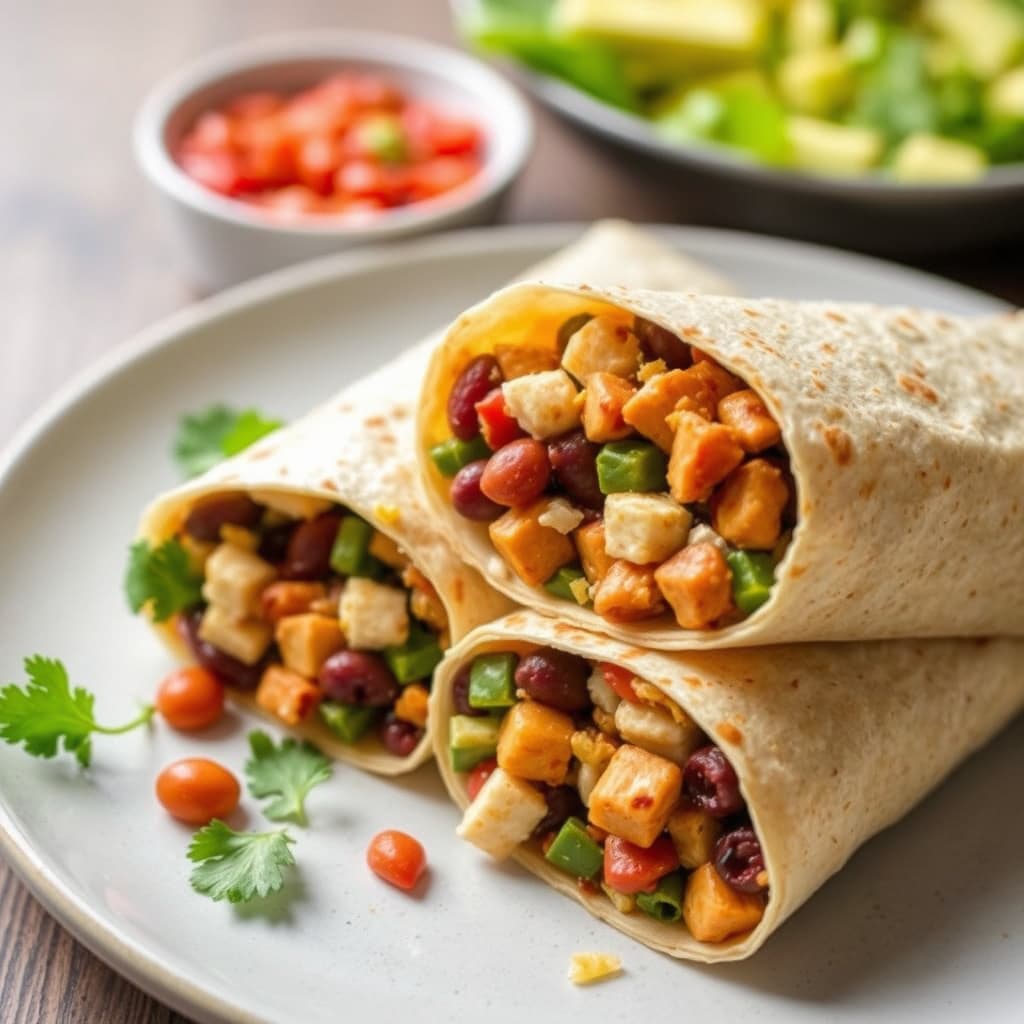 Bønne- og tofuburritos