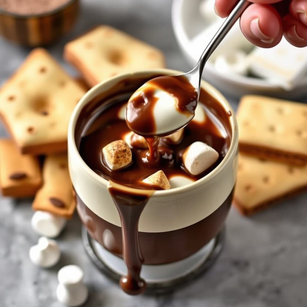 Boozy S'mores-fondue