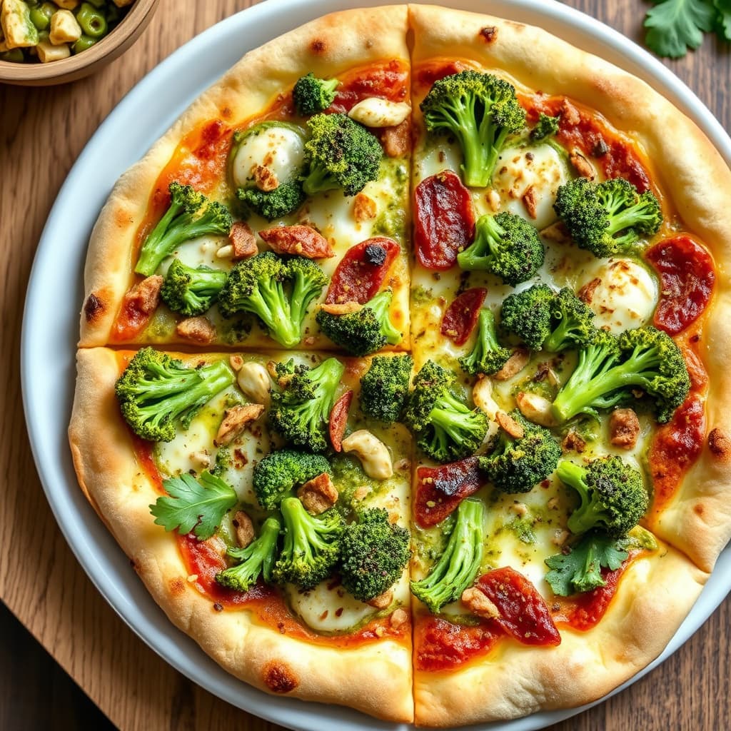 Brokkolipesto-pizza