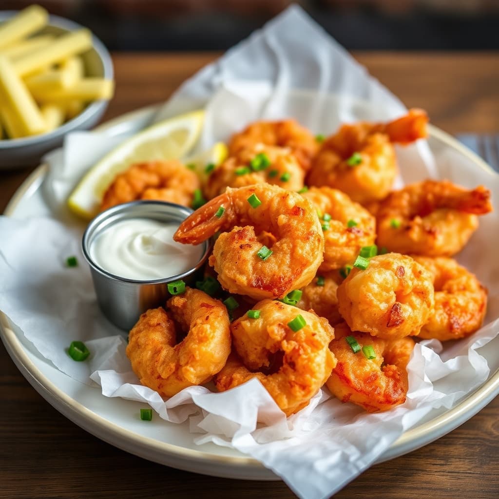 Buffalo-friterte reker