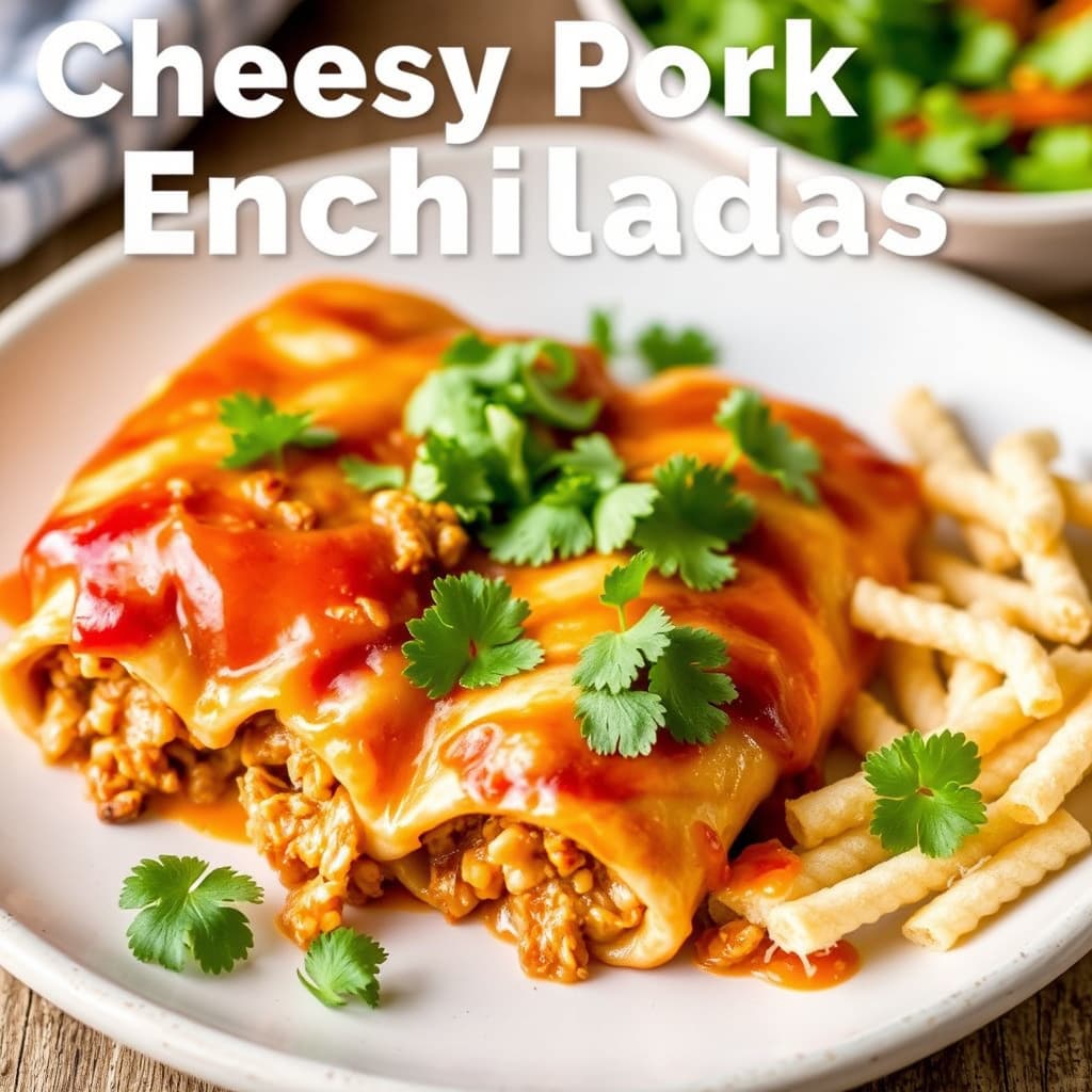 Cheesy Pork Enchiladas