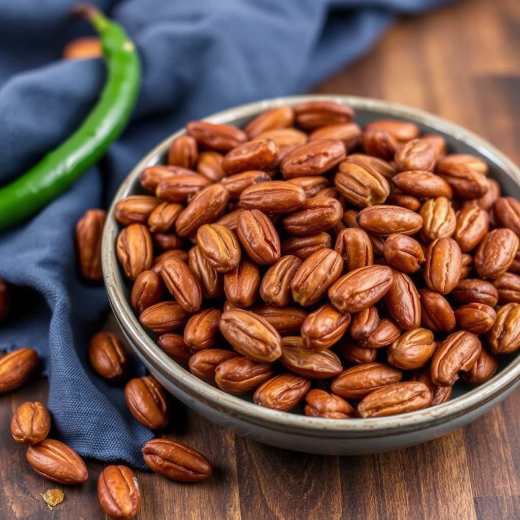 Chile-røstede mandler
