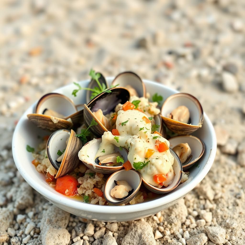 Clam Bake på stranden