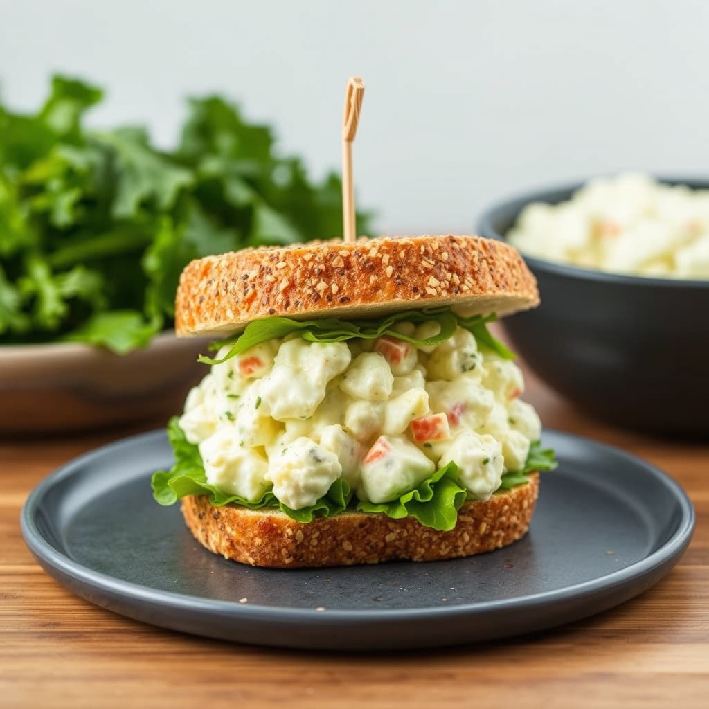 Eggehvitsalat-sandwich