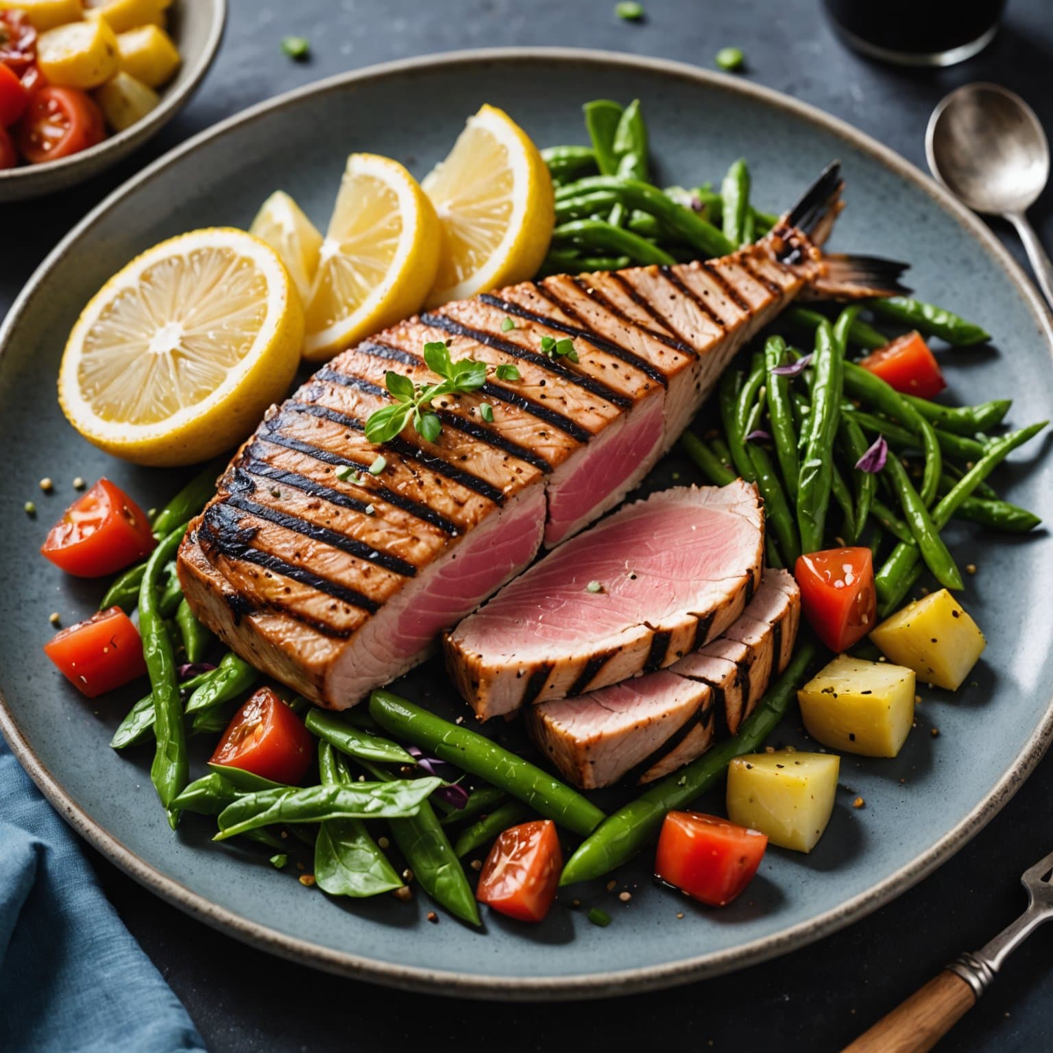 Enkel grillet tunfisk