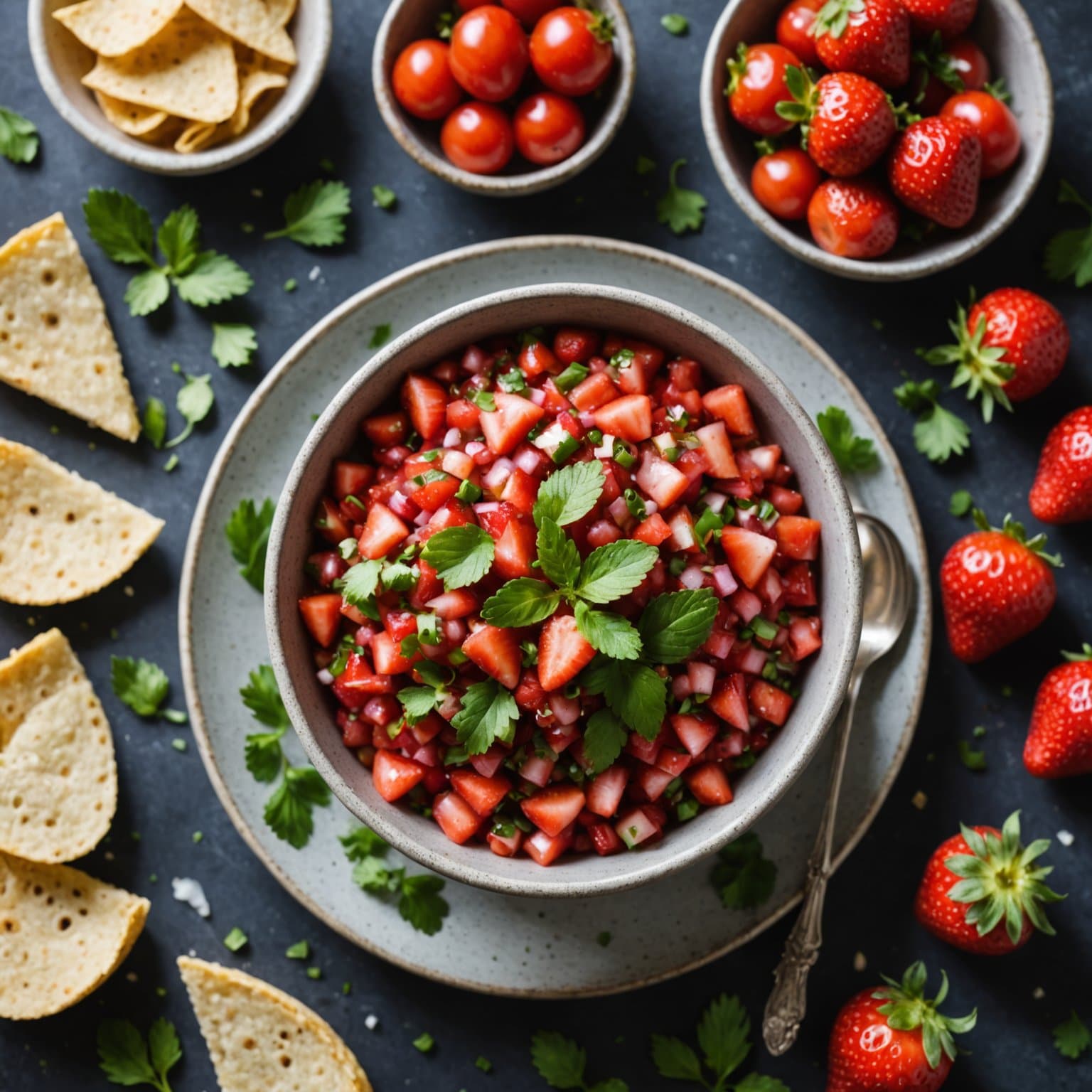 Enkel jordbær-salsa