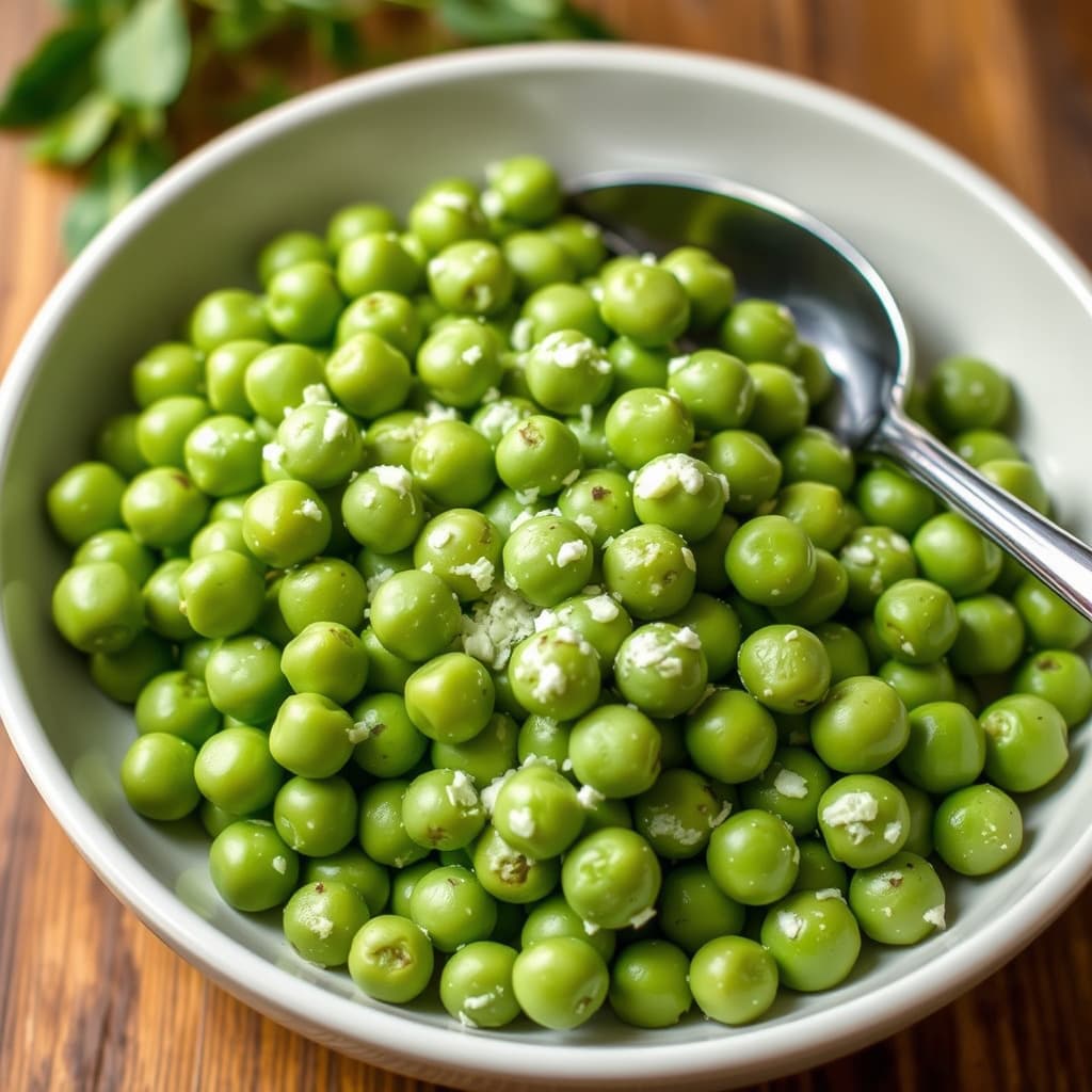 Enkel smørdede erter