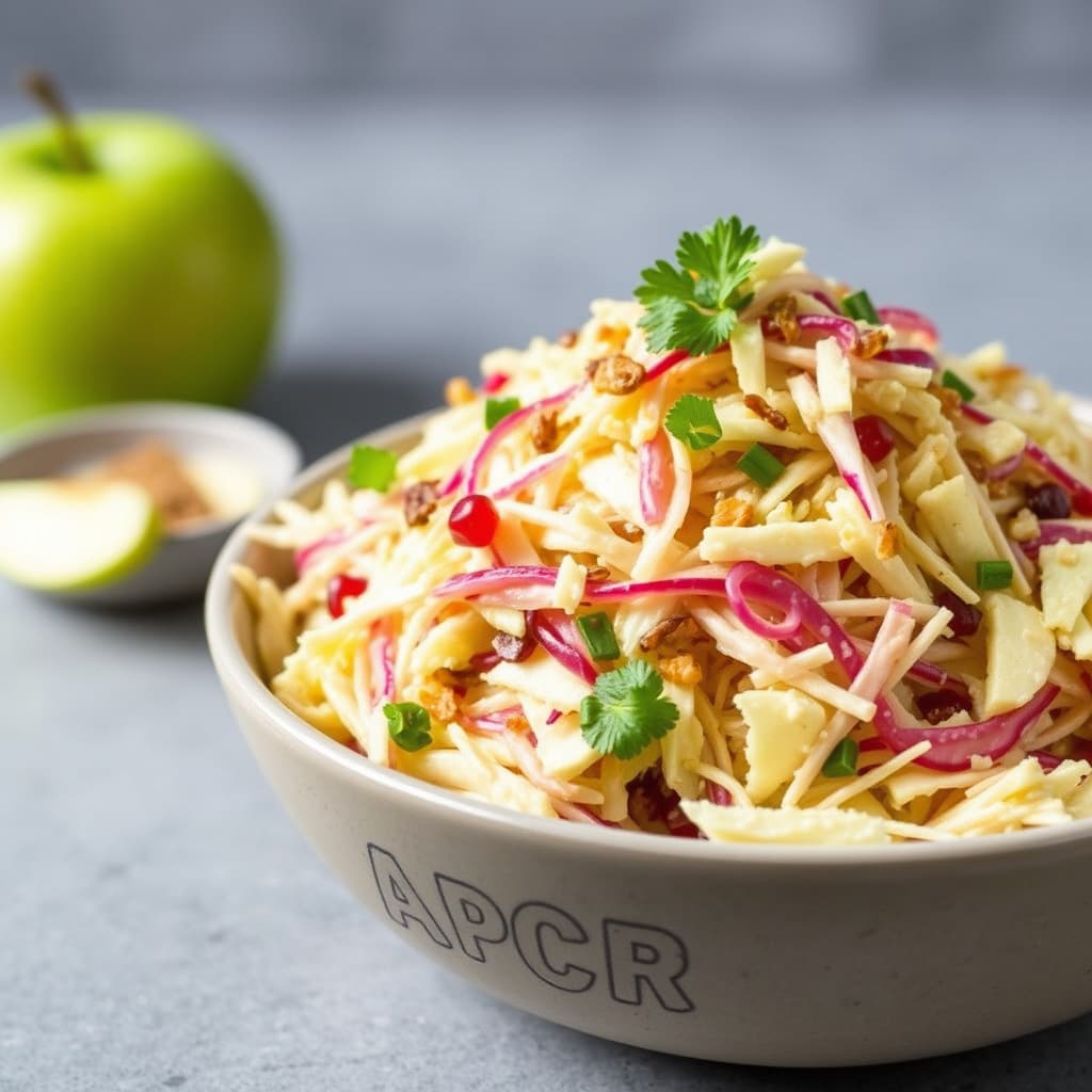 Eple- og rosincoleslaw