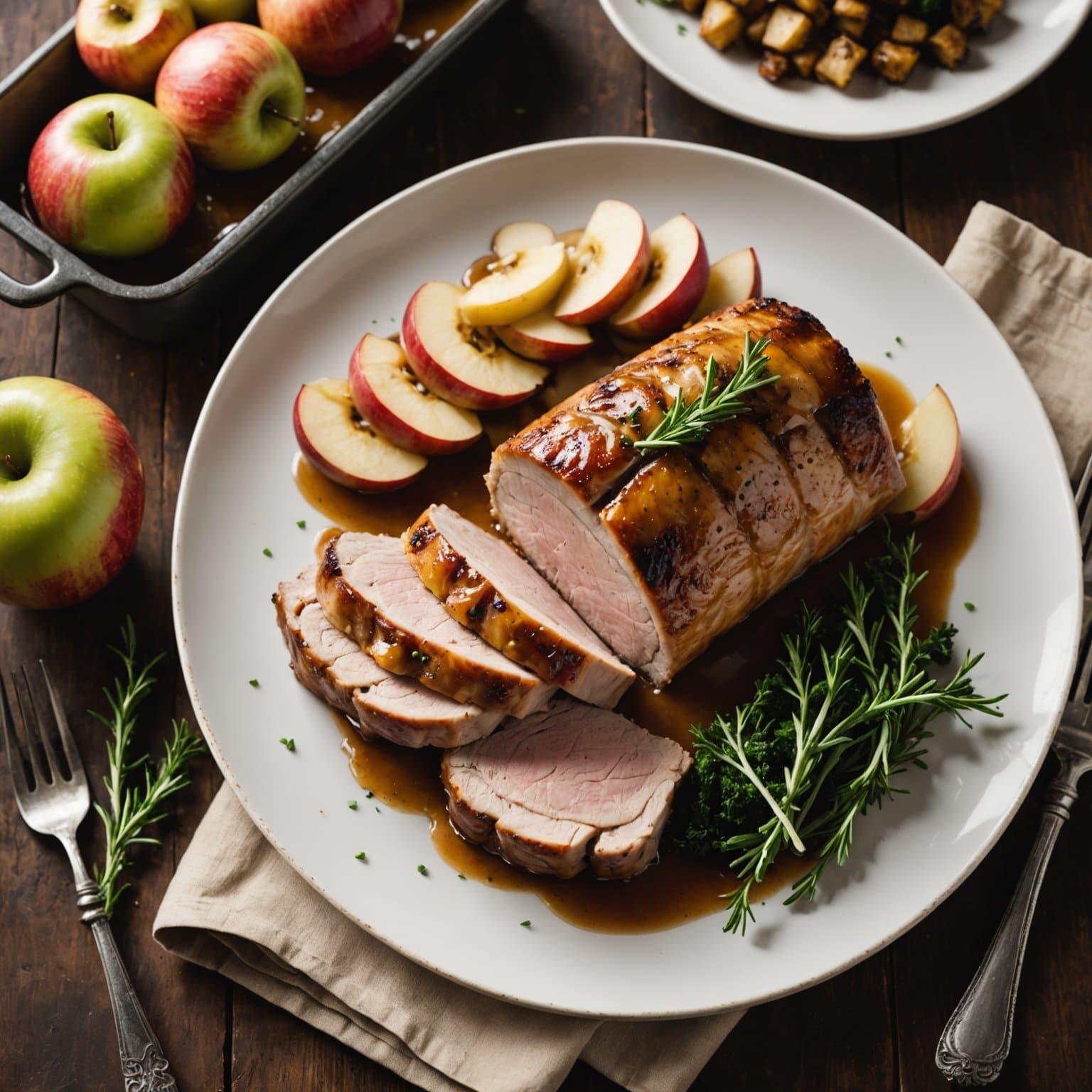 Eplefylte svinenakke