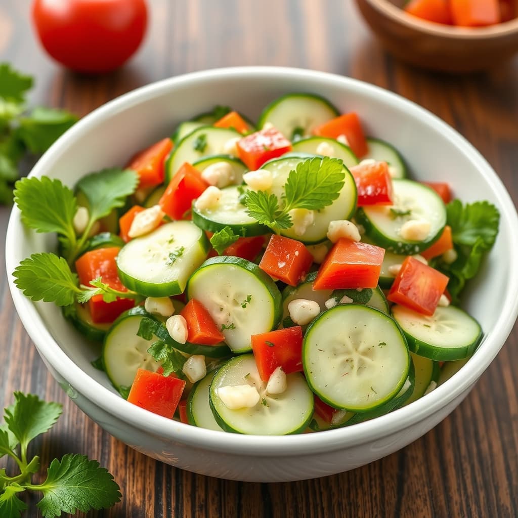 Fersk agurksalat