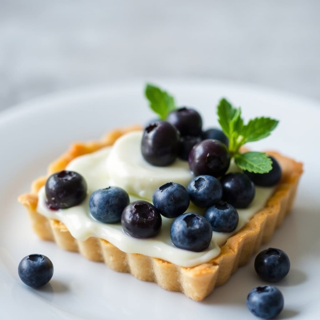 Fersk blåbærtærte