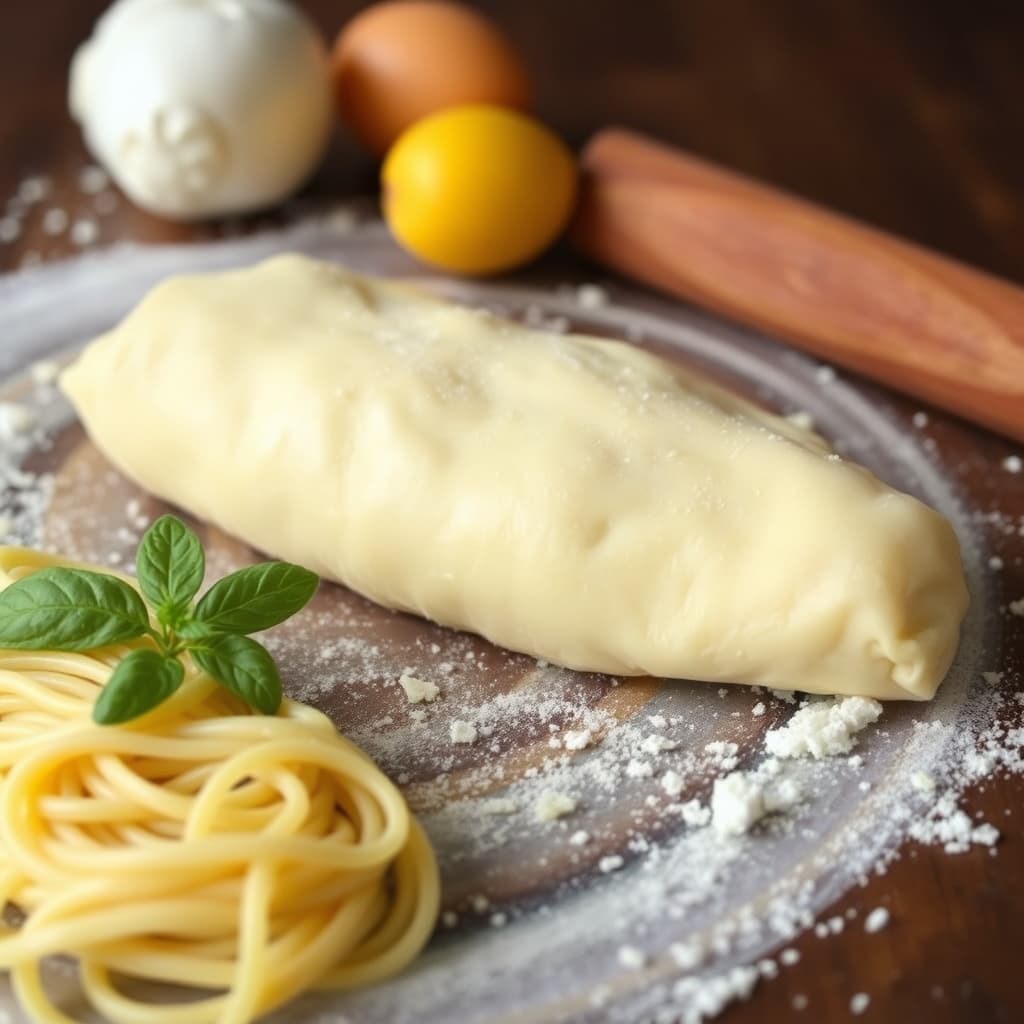 Fersk eggepasta-deig