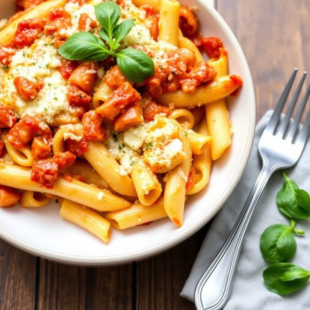 Fire oster bakt penne