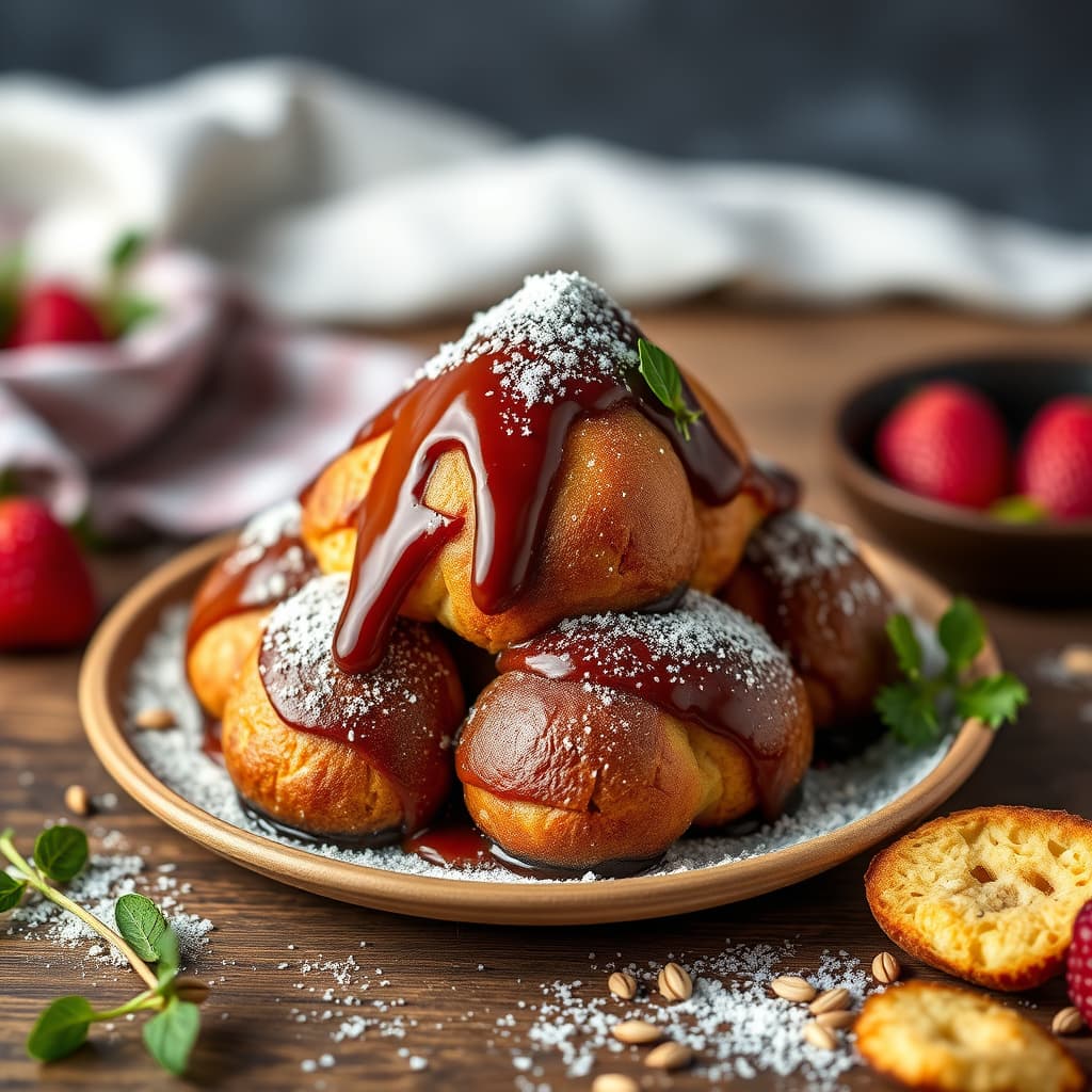 fjell av profiteroles