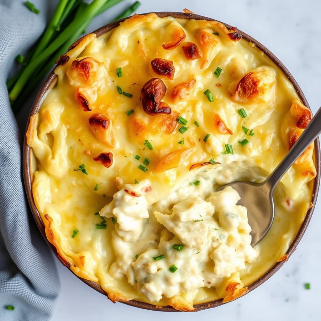 Fløtegratinerte løk