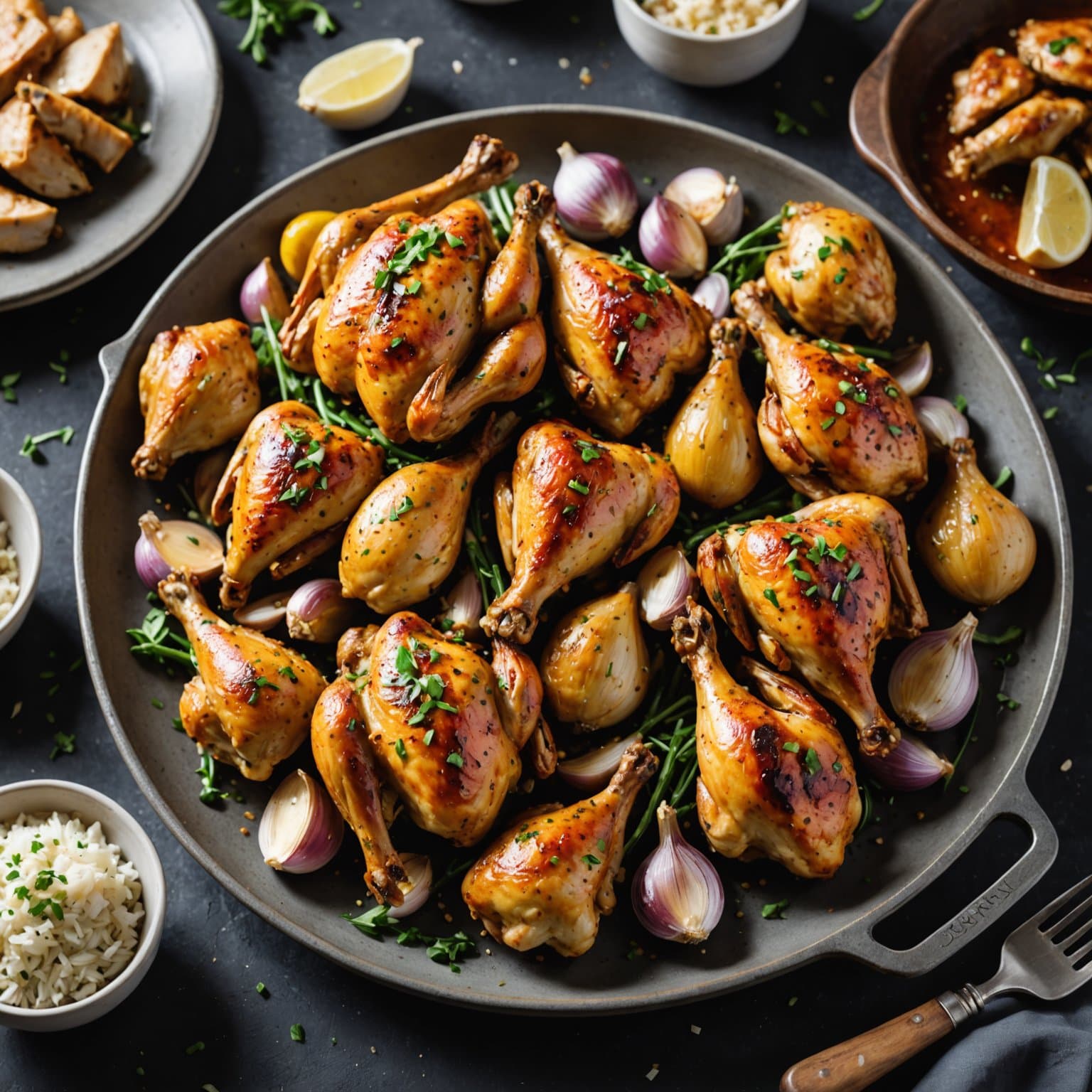 Førti hvitløkskylling