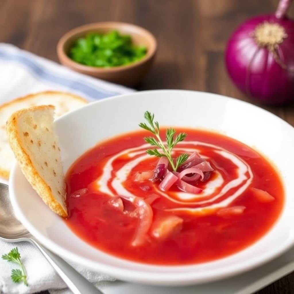 Fransk rød løksuppe