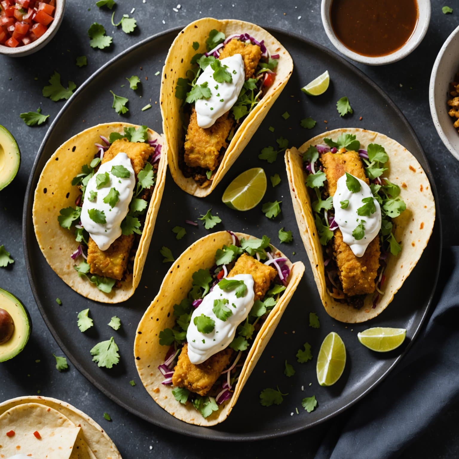 Friterte avokadotacos