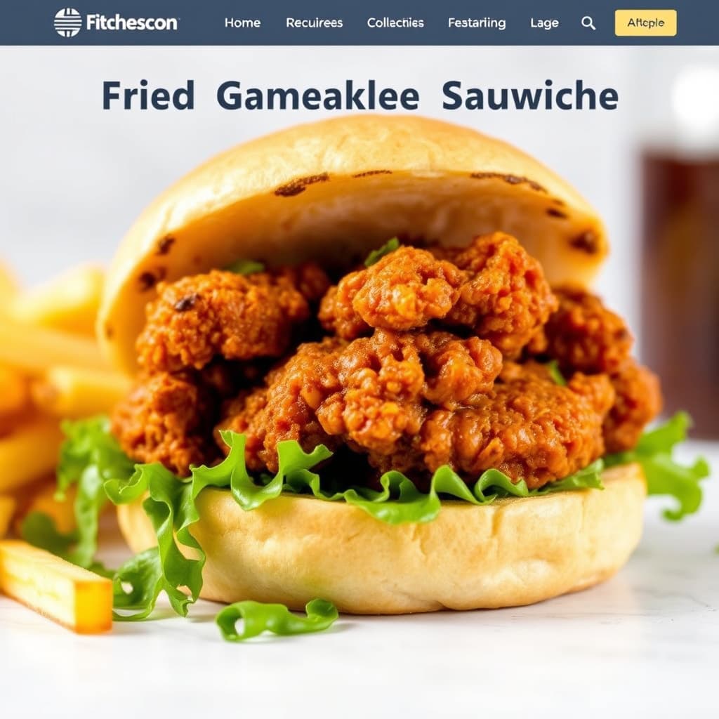 Friterte kyllingburger