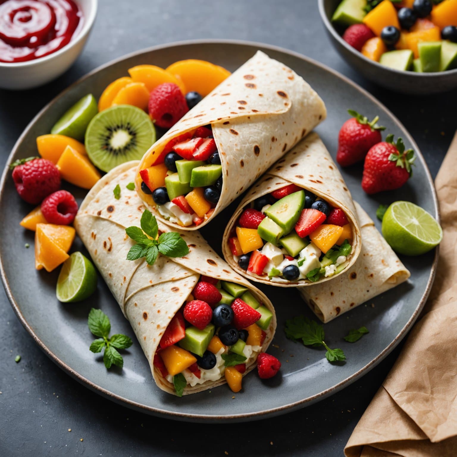 Frukt-tortillawrap