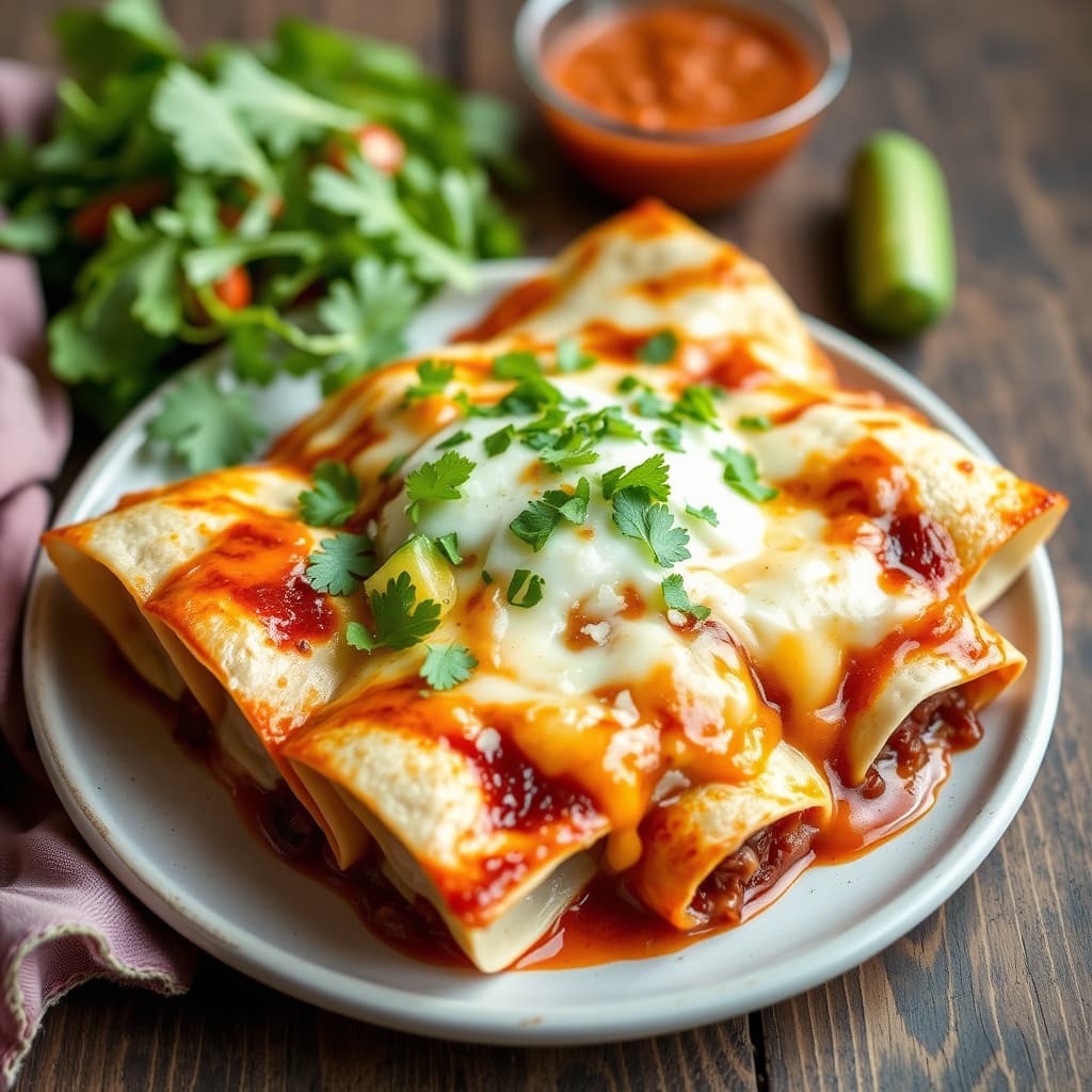Geiteost-enchiladas
