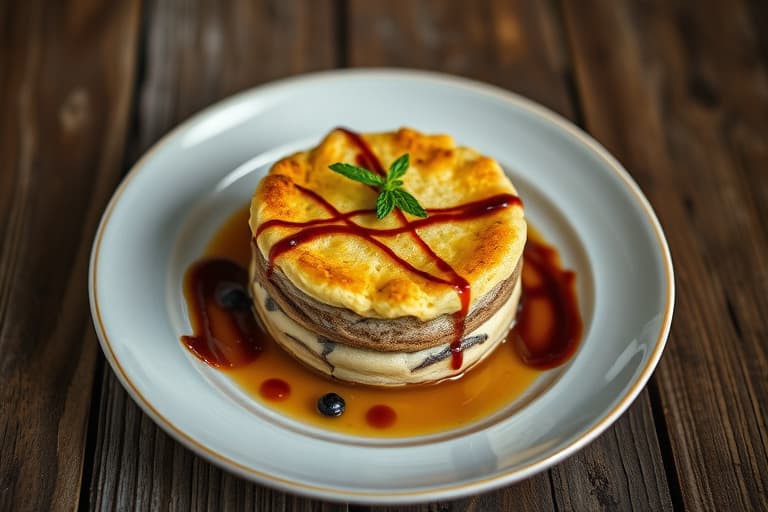 Sjokolade- og mandelsoufflékake