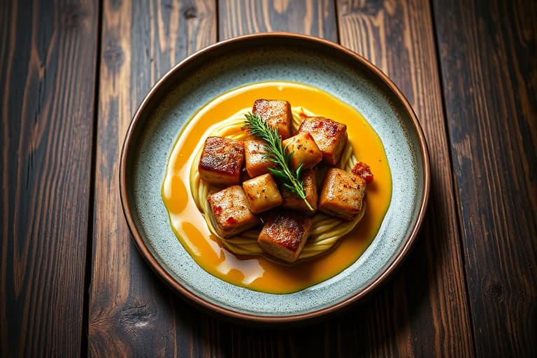 Kalverullader eller kalkunrullader med tørket aprikos, rosmarinstuffing og aprikos-sennepssaus