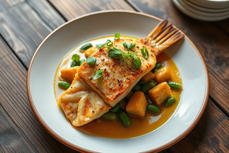 Flounder i jalapeñosa krem