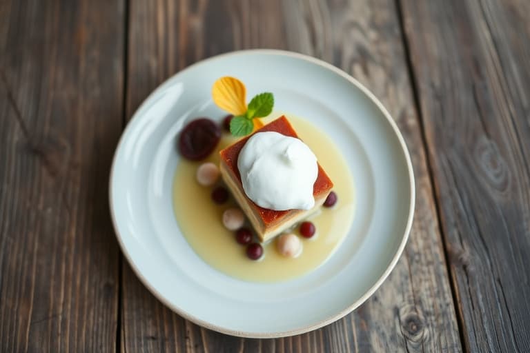 Jordbær Pazzo-kake med urtedekket crème fraîche