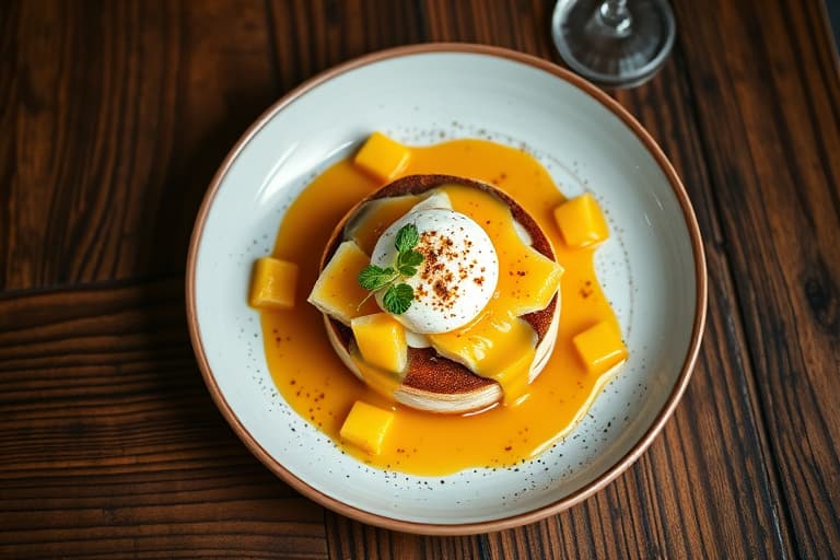 Brunt sukker, ananas og brûlée